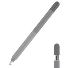 Per Apple Pencil USB-C AhaStyle PT102-3 Custodia in silicone con pennino sfumato (grigio)
