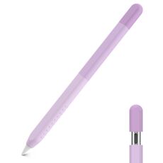 Per Apple Pencil USB-C AhaStyle PT102-3 Custodia in silicone con pennino sfumato (viola)