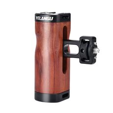 YELANGU LW-B01-2 Impugnatura laterale con manico in legno con pattino freddo per gabbia per fotocamera LW-B01