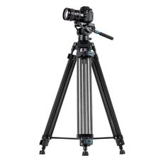 Treppiede video Fotopro DV-3C per impieghi gravosi con testa fluida in fibra di carbonio (nero)