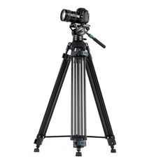Fotopro DV-3A Heavy Duty testa fluida in lega di alluminio treppiede video (nero)