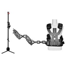 YELANGU B400 Gilet per braccio ammortizzante a tre assi Sistema di supporto per fotocamera stabilizzante Easy Rig (Nero)