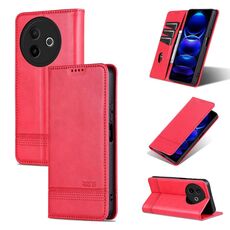 Per vivo Y300i 5G / Y39 5G Global AZNS Custodia per telefono in pelle di vitello magnetica (rossa)