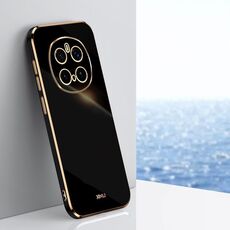 Per Honor Magic7 Pro XINLI Custodia per telefono in TPU elettroplaccato 6D con bordo dritto (nero)