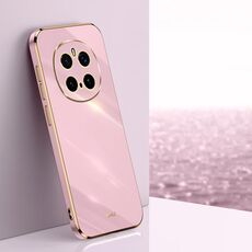 Per Honor Magic7 Pro XINLI Custodia per telefono in TPU elettroplaccato 6D con bordo dritto (viola ciliegia)