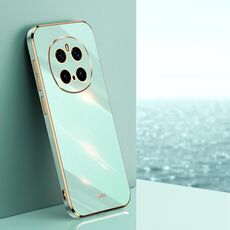 Per Honor Magic7 Pro XINLI Custodia per telefono in TPU elettroplaccato 6D con bordo dritto (verde menta)