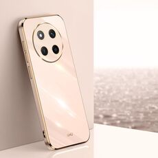 Per Honor X60 Pro XINLI Custodia per telefono in TPU elettroplaccato 6D con bordo dritto (rosa)