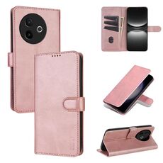 Per vivo Y300i 5G / Y39 5G Global AZNS Custodia per telefono in pelle con texture di vitello e pelle di vitello (oro rosa)