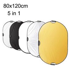 Selens 5 in 1 (oro / argento / bianco / nero / luce soffusa) lavagna riflettente pieghevole, dimensioni: 80x120 cm