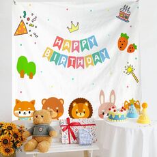 Layout di compleanno Panno da appendere Panno da parete per foto per bambini, dimensioni: 150x200 cm Velluto(34)