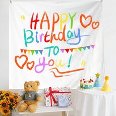 Layout di compleanno Panno da appendere Panno da parete per foto per bambini, dimensioni: 150x200 cm Velluto (40)