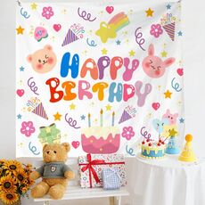 Layout di compleanno Panno da appendere Panno da parete per foto per bambini, dimensioni: 150x230 cm Velluto(4)