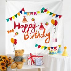 Layout di compleanno Panno da appendere Panno da parete per foto per bambini, dimensioni: 150x230 cm Velluto(39)