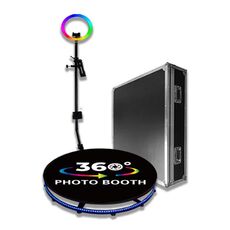 Cabina fotografica con luce di riempimento RGB da 100 cm che gira il supporto rotante per fotocamera a LED con custodia di volo