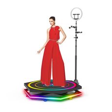 100cm Esagonale 360 Photo Booth Elettrico Rotante Piccolo Palcoscenico Per Feste e Matrimoni