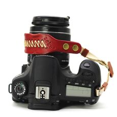 Cinturino da polso anti-caduta per fotocamera Zeku in pelle retrò SLR senza fotocamera (rosso)