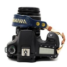 Cinturino da polso anti-caduta per fotocamera Zeku in pelle retrò SLR senza fotocamera (blu)