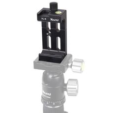 XILETU XJ-8 Clip per telefono cellulare con treppiede per fotocamera in lega di alluminio (nero)