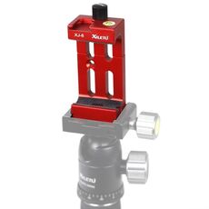 XILETU XJ-8 Clip per telefono cellulare con treppiede per fotocamera in lega di alluminio (rosso)