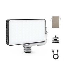 Pixel G3 Flat Panel RGB Luce di riempimento Fotocamera fotografica portatile Mini lampada tascabile da tavolo dimmerabile (Un set)