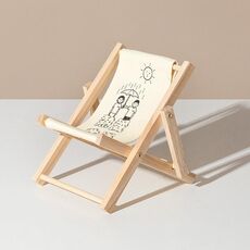 Artigianato in legno Mini desktop ornamento Fotografia Giocattoli Sedia da spiaggia Supporto per telefono, Stile: G