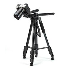Fotopro DIGI-1003 HR Treppiede professionale in alluminio per riprese orizzontali e verticali (nero)
