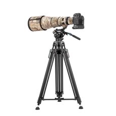 Fotopro DV-3A Pro Treppiede video con testa fluida per impieghi gravosi Treppiede professionale in alluminio (nero)