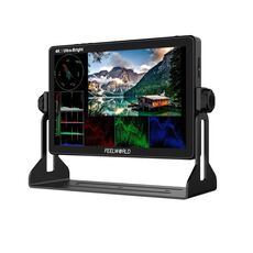 FEELWORLD LUT11H Monitor da campo per fotocamera DSLR ultraluminoso da 10,1 pollici 2000nit Touch Screen 4K HDMI F970 Kit di alimentazione e installazione esterna (spina americana)