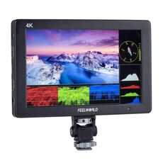 FEELWORLD T7 PLUS Monitor da campo per fotocamera DSLR 3D LUT da 7 pollici con forma d'onda 4K HDMI Custodia in alluminio (nero)