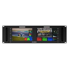 FEELWORLD D71 PLUS Monitor Rackmount 3RU Doppio da 7 pollici Monitor IPS 4K HDMI SDI 1920 x 1200 (spina UK)