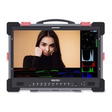 Monitor portatile protettivo per trasmissioni SEETEC P215 PRO-CO da 21,5 pollici, 1000 nit, ad alta luminosità, Full HD 1920x1080 (spina USA)