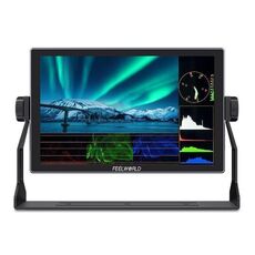 FEELWORLD S10 Monitor da campo per telecamera HDMI 2.0 12G SDI da 10,1 pollici Monitor touchscreen ad alta luminosità da 1200 nit (nero)