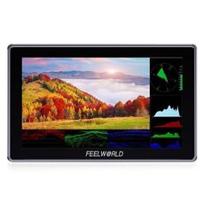 FEELWORLD H5 Monitor da campo per telecamera HDMI 2.0 12G SDI da 5,5 pollici Monitor touchscreen ad alta luminosità da 1200 nit (nero)