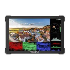 FEELWORLD T10 Monitor da campo per fotocamera DSLR in alluminio da 10,1 pollici con touch screen 4K HDMI (nero)