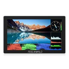 FEELWORLD P6X Monitor da campo per fotocamera DSLR in alluminio da 5,5 pollici Touch Screen 4K HDMI Monitor ad alta luminosità da 1000 nit (nero)