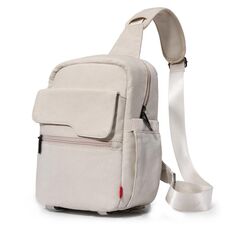 Borsa a tracolla in tela per fotocamera Cwatcun D93, dimensioni: 21 x 14 x 30 cm Beige