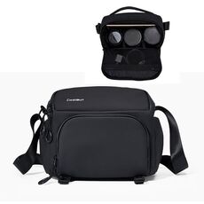 Cwatcun D101 Borsa per fotocamera a tracolla Borsa a tracolla per obiettivo fotografico, Dimensioni: 29 x 24 x 17 cm (Nero)
