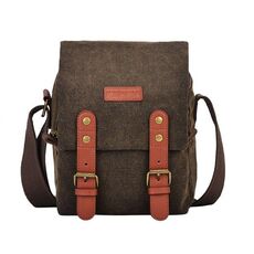 Cwatcun N1 Borsa fotografica per fotocamera digitale impermeabile in tela multifunzionale retrò, dimensioni: 18 x 12,5 x 21 cm Caffè