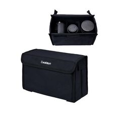 Cwatcun H80 Borsa per fotocamera interna pieghevole di grande capacità Borsa per obiettivo fotografico, Dimensioni: 30 x 19 x 15 cm M (Nero)