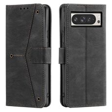 Per Google Pixel 10 Pro XL Custodia per telefono in pelle di vitello con cuciture effetto pelle di chiodo (nero)