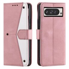 Per Google Pixel 10 Pro XL Custodia per telefono in pelle di vitello con cuciture effetto pelle di chiodo (oro rosa)