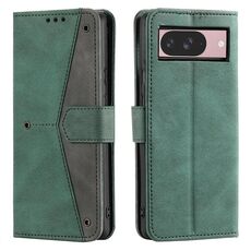Per Google Pixel 10/10 Pro Custodia per telefono in pelle di vitello con cuciture effetto pelle di vitello (verde)