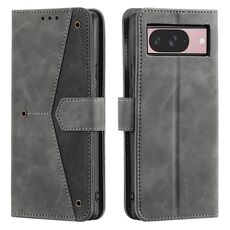 Per Google Pixel 10 / 10 Pro Custodia per telefono in pelle di vitello con cuciture effetto pelle di vitello (grigio)