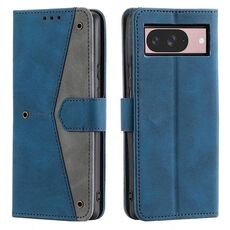 Per Google Pixel 10/10 Pro Custodia per telefono in pelle di vitello con cuciture effetto pelle di vitello (blu)