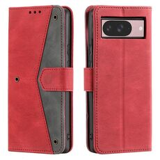 Per Google Pixel 10/10 Pro Custodia per telefono in pelle di vitello con cuciture effetto pelle di vitello (rosso)