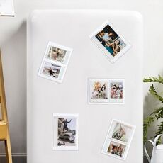 5 pezzi Cornice per album fotografico con borsa magnetica, dimensioni: 5 pollici (bianco)