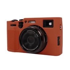 Per FUJIFILM X100VI Custodia protettiva in silicone morbido con texture Litchi (marrone)