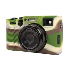 Per FUJIFILM X100VI Custodia protettiva in silicone morbido con texture Litchi (mimetica)
