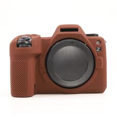 Per Nikon Z6III Custodia protettiva in silicone morbido con texture Litchi (caffè)