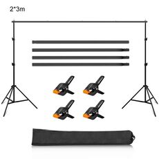 [Magazzino US] Supporto per sfondo per studio fotografico 2 x 3 m, staffa trasversale per sfondo